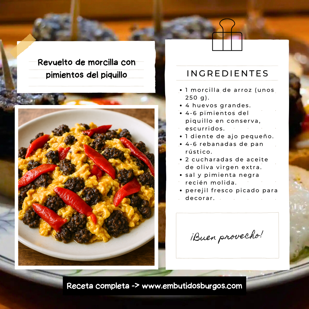 Receta Cojonuda con morcilla de Burgos